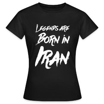 IRAN Tshirt - T-shirt Femme - noir - Devant - AI Model Female 172 dark (172cm)