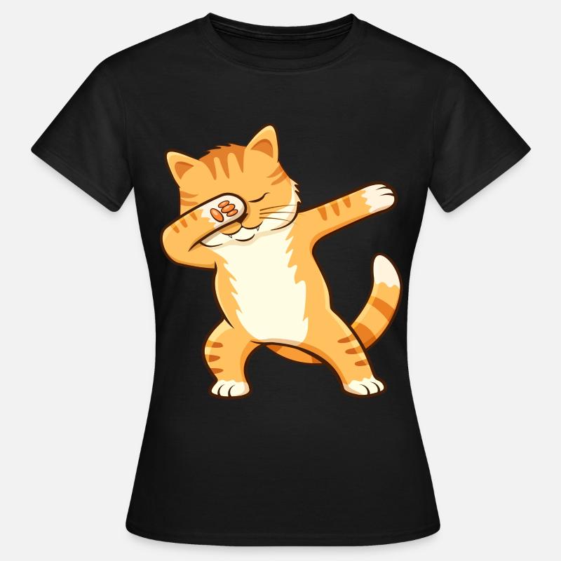 Dabbing Katze Dab Cat Geschenk - T-shirt Femme - noir