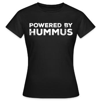 ALIMENTÉ PAR HUMMUS - T-shirt Femme - noir - Devant - AI Model Female 172 dark (172cm)
