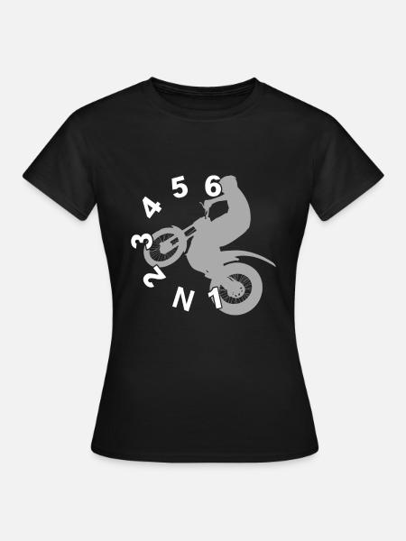 Motocross-Fahrer - Frauen T-Shirt - Schwarz