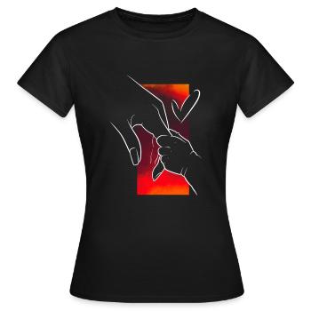 Die Liebe einer Mutter, ein Geschenk für die beste Mutter - Frauen T-Shirt - Schwarz - Vorne - AI Model Female 172 dark (172cm)