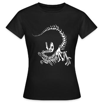 Raptor skeleton - Women's T-Shirt - black - Front - AI Model Female 172 dark (172cm)