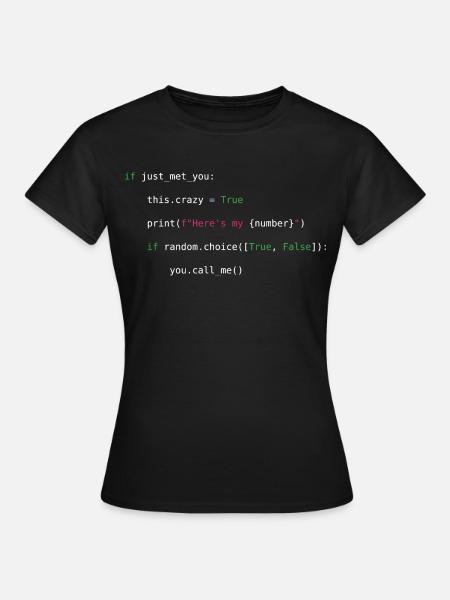 Call me maybe python - Frauen T-Shirt - Schwarz