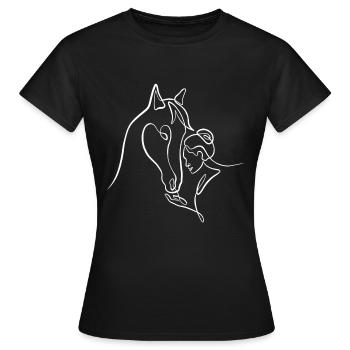 Passion cheval équitation - T-shirt Femme - noir - Devant - AI Model Female 172 dark (172cm)