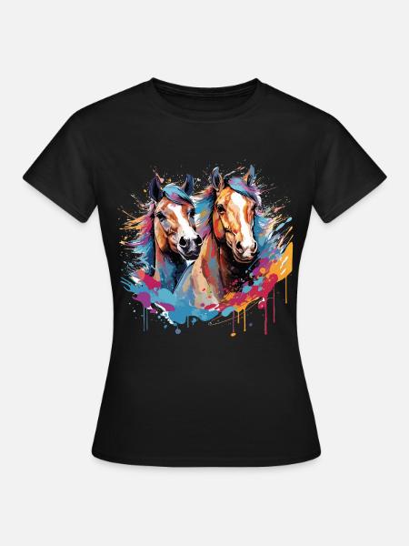 Horses, horses - Women's T-Shirt - black
