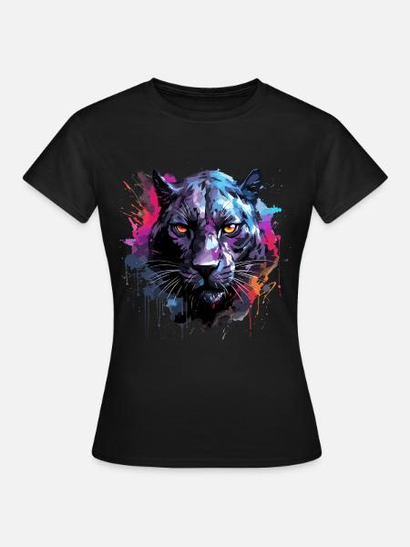 Schwarzer Panther - Frauen T-Shirt - Schwarz