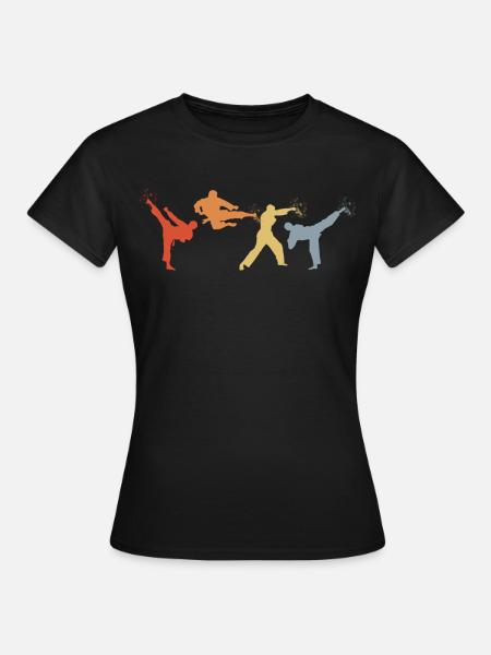 Retro Karateka - Frauen T-Shirt - Schwarz