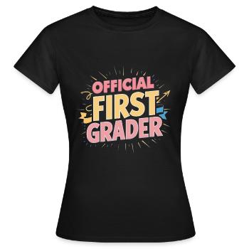 Official First Grader - Women's T-Shirt - black - Front - AI Model Female 172 dark (172cm)