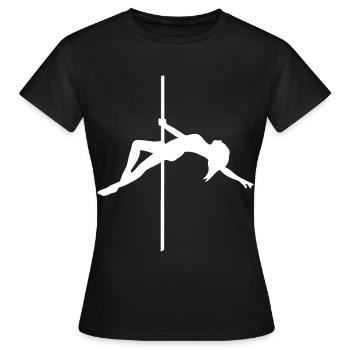 Poledance Figur - Tanz Pose - Frauen T-Shirt - Schwarz - Vorne - AI Model Female 172 dark (172cm)