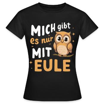 oiseau de nuit hibou hibou oiseau - T-shirt Femme - noir - Devant - AI Model Female 172 dark (172cm)