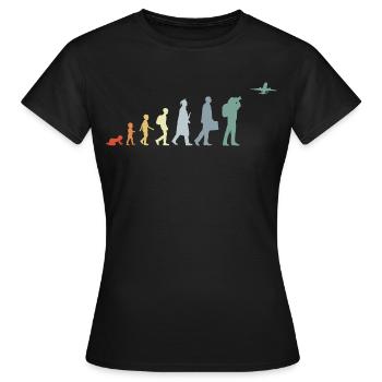 Airplane Observer Evolution - Women's T-Shirt - black - Front - AI Model Female 172 dark (172cm)
