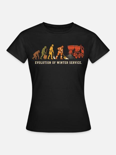 Evolution Of Winter Service - Frauen T-Shirt - Schwarz