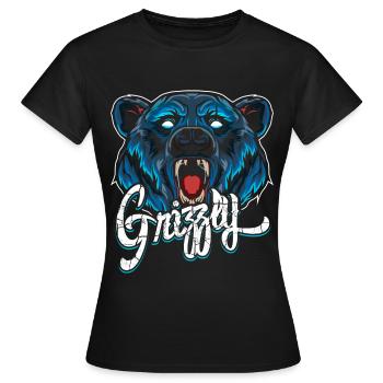 Grizzly - Frauen T-Shirt - Schwarz - Vorne - AI Model Female 172 dark (172cm)