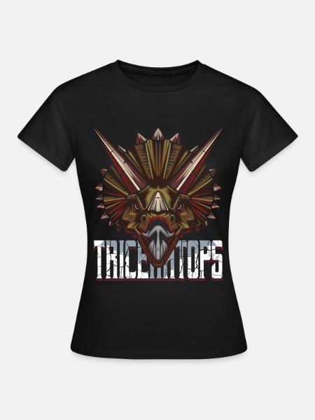 Triceratops - Frauen T-Shirt - Schwarz
