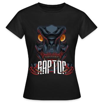 Dinosaurier Dino Raptor - Frauen T-Shirt - Schwarz - Vorne - AI Model Female 172 dark (172cm)