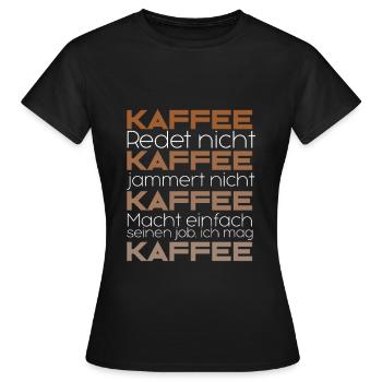 Café ne parle pas café café café café - T-shirt Femme - noir - Devant - AI Model Female 172 dark (172cm)