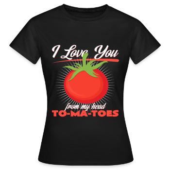 tomato - Women's T-Shirt - black - Front - AI Model Female 172 dark (172cm)