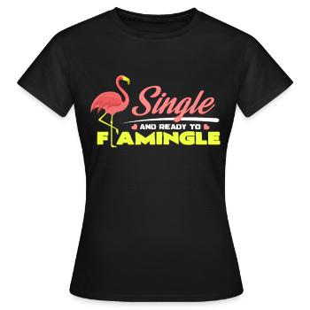 flamant - T-shirt Femme - noir - Devant - AI Model Female 172 dark (172cm)