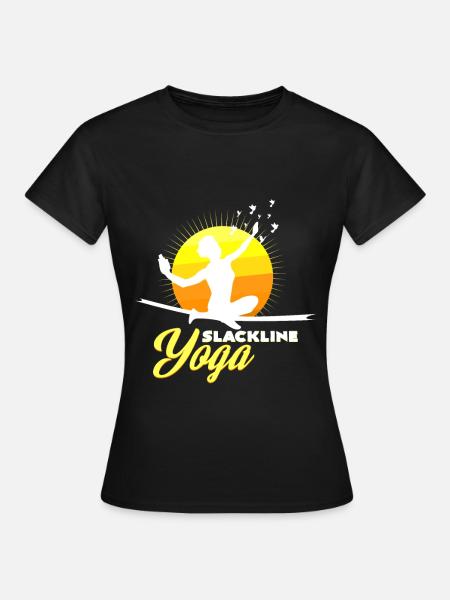 Slackline - Frauen T-Shirt - Schwarz