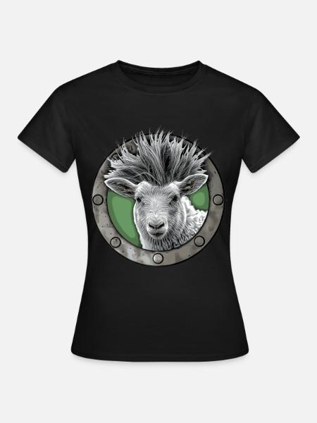 Mouton punk - T-shirt Femme - noir