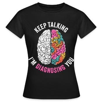 Psychologie psychologue thérapeute cadeau psyché - T-shirt Femme - noir - Devant - AI Model Female 172 dark (172cm)
