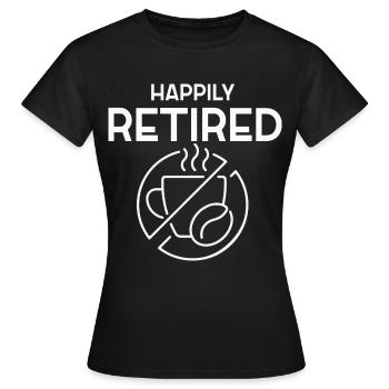 Joyeux buveur à la retraite Vétéran alcoolique - T-shirt Femme - noir - Devant - AI Model Female 172 dark (172cm)