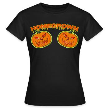 Homegrown Pumpkins Homegrown Pumpkins Ladies - Women's T-Shirt - black - Front - AI Model Female 172 dark (172cm)