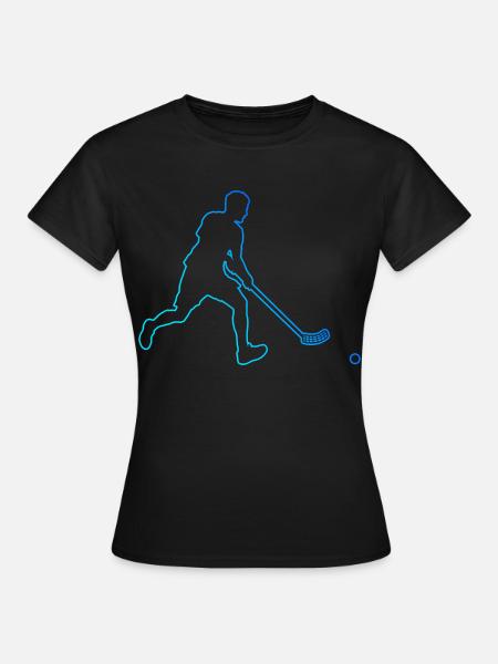 Floorball Unihockey Damen Herren Unihockeyspielen - Dame-T-shirt - sort