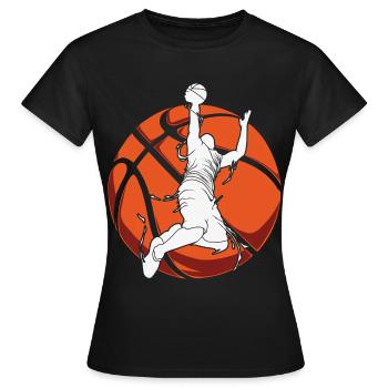 Basketball Basketballer - Frauen T-Shirt - Schwarz - Vorne - AI Model Female 172 dark (172cm)
