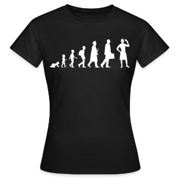 Eiscreme Evolution - Frauen T-Shirt - Schwarz - Vorne - AI Model Female 172 dark (172cm)