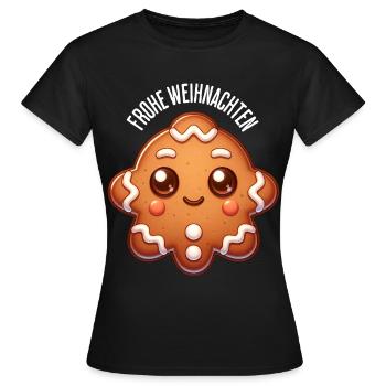 Joyeux Noël Pain d’épice sucré - T-shirt Femme - noir - Devant - AI Model Female 172 dark (172cm)