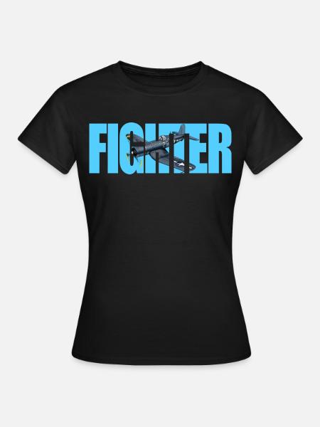 Fighter F4U Corsair - Frauen T-Shirt - Schwarz