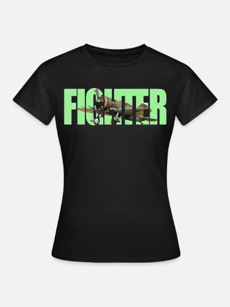 Fighter I-16 - Frauen T-Shirt - Schwarz
