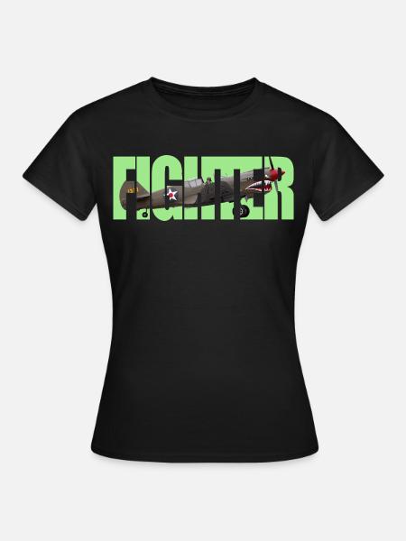 Fighter P-40 Warhawk - Frauen T-Shirt - Schwarz