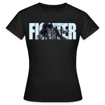 Combattant - T-shirt Femme - noir - Devant - AI Model Female 172 dark (172cm)