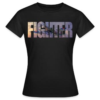 Fighter Spitfire - Women's T-Shirt - black - Front - AI Model Female 172 dark (172cm)