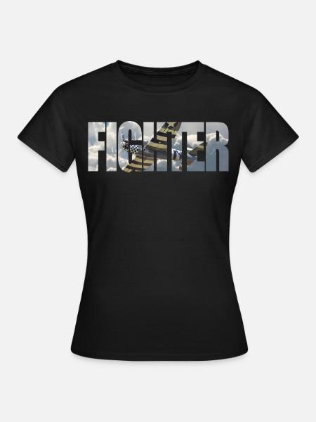 Fighter P-47 Thunderbolt - Frauen T-Shirt - Schwarz