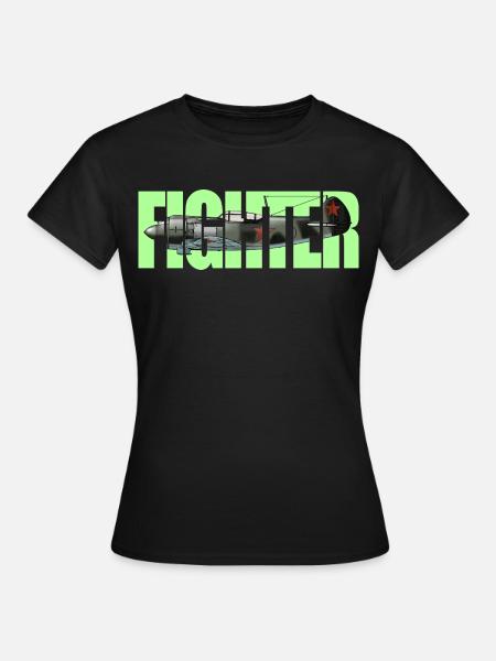 Fighter La-5 - Frauen T-Shirt - Schwarz