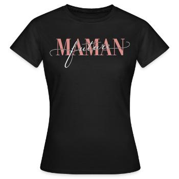 Mom-to-be design minimalist elegant pregnancy - Women's T-Shirt - black - Front - AI Model Female 172 dark (172cm)