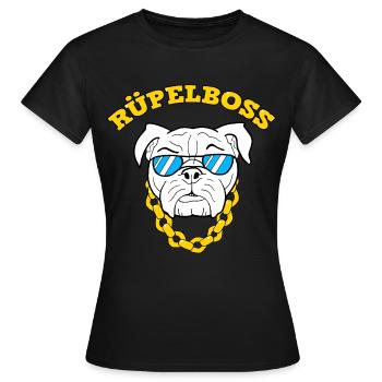 Hund Bulldogge OEB EB Rüpel Rowdy cool Geschenk - Frauen T-Shirt - Schwarz - Vorne - AI Model Female 172 dark (172cm)