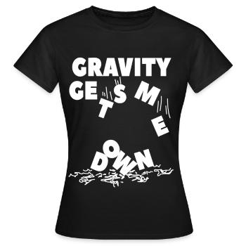 Physique de la gravité - Physique de la gravité - Say nerd - T-shirt Femme - noir - Devant - AI Model Female 172 dark (172cm)