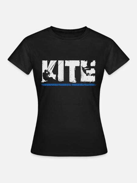 KITE Surfen Kitesurfen Kiten Kitesurfing - Frauen T-Shirt - Schwarz