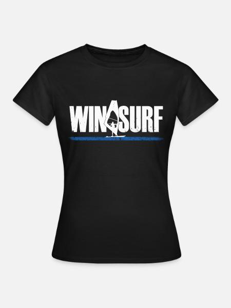 WINDSURF Windsurfen Windsurfing - Vrouwen T-shirt - zwart