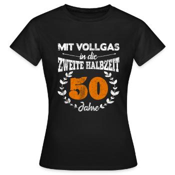 50. Geburtstag - Frauen T-Shirt - Schwarz - Vorne - AI Model Female 172 dark (172cm)