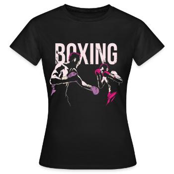 Boxe, boxe, boxe, boxeur, maillot de combat - T-shirt Femme - noir - Devant - AI Model Female 172 dark (172cm)