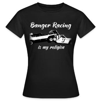 Banger Racing est ma religion - T-shirt Femme - noir - Devant - AI Model Female 172 dark (172cm)