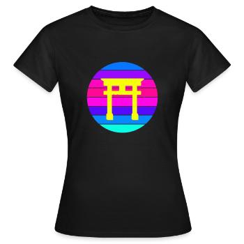 Torii Japanisches Tor Shinto Geschenk tor - Frauen T-Shirt - Schwarz - Vorne - AI Model Female 172 dark (172cm)