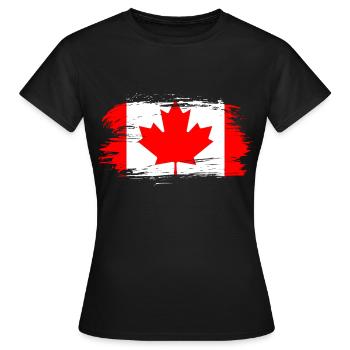 Drapeau du Canada - T-shirt Femme - noir - Devant - AI Model Female 172 dark (172cm)