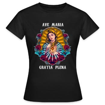 Ave Maria, Schubert, Mother of God full of grace - Women's T-Shirt - black - Front - AI Model Female 172 dark (172cm)
