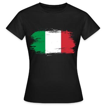 Italie Drapeau - T-shirt Femme - noir - Devant - AI Model Female 172 dark (172cm)